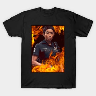 911 - Athena Grant - Flames T-Shirt